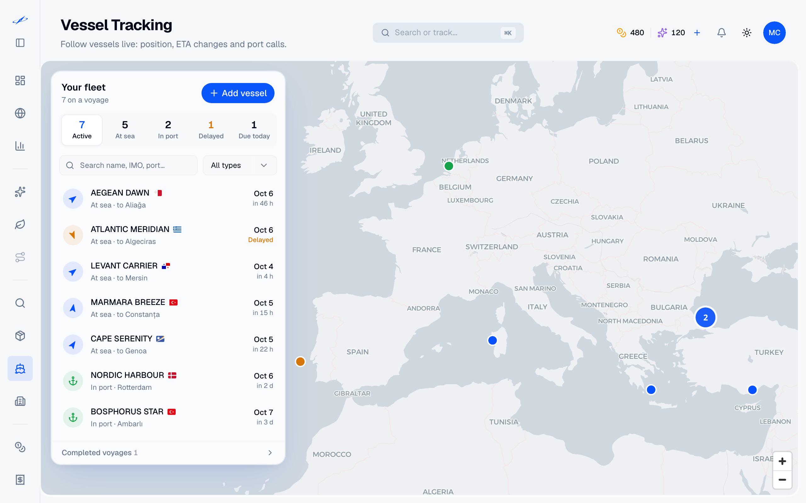 AI-Powered Vessel Tracking — Navlo product screenshot